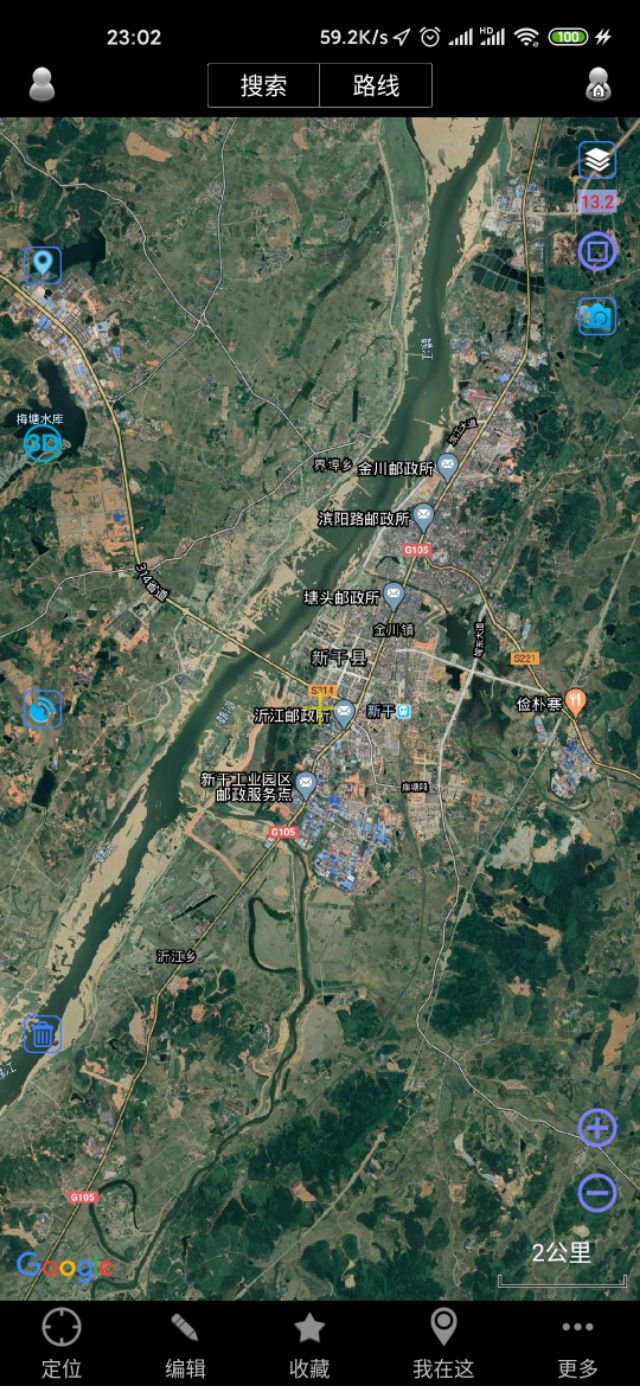 吉安市十县两区一县级市城区城建面积直观对比（同一比例尺下）