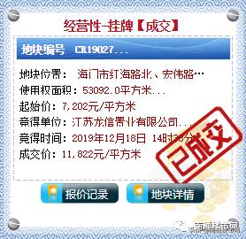 海门龙信最新地块,海门龙信拿地