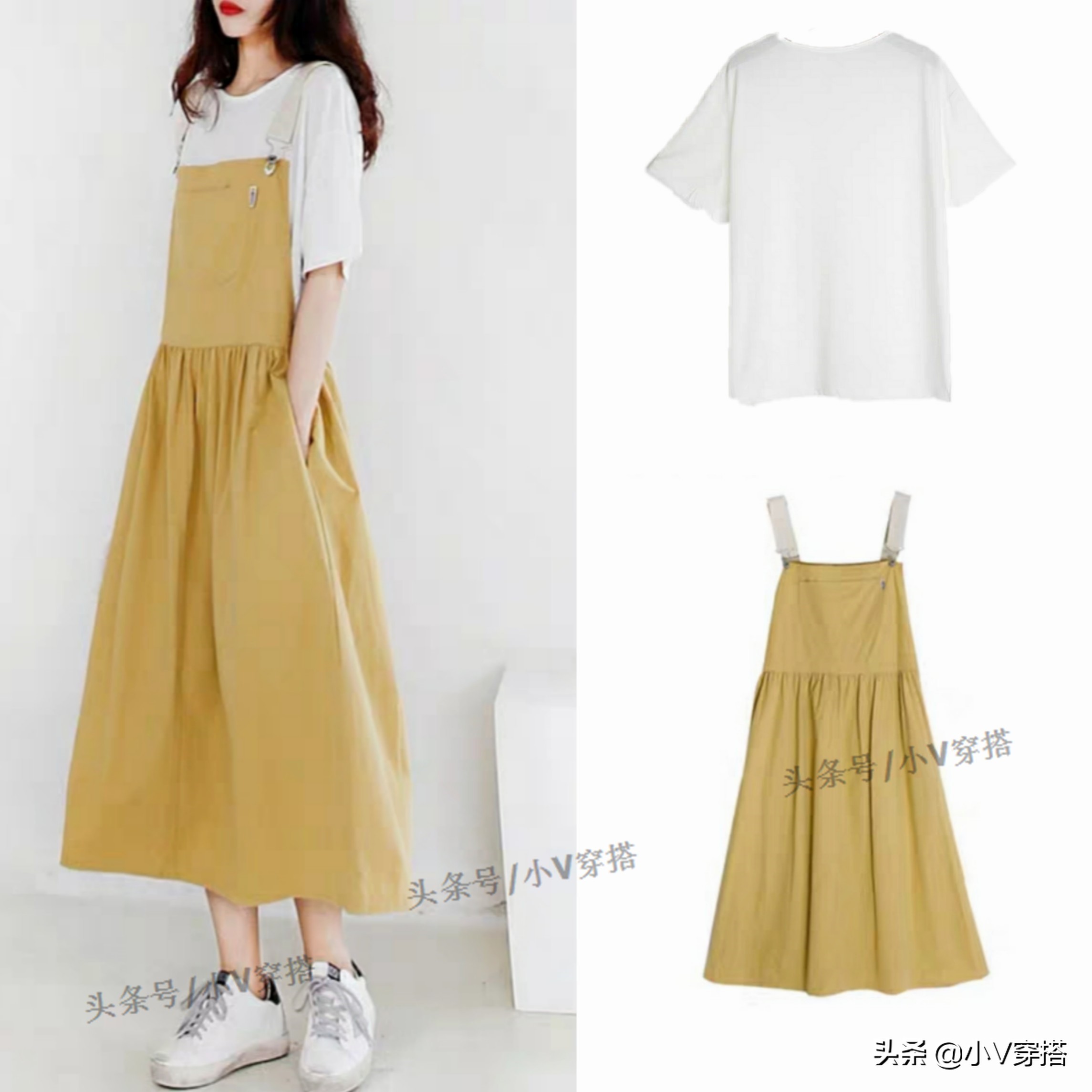 小个子穿搭显瘦背带长裤,腿粗腰细屁股大背带裤