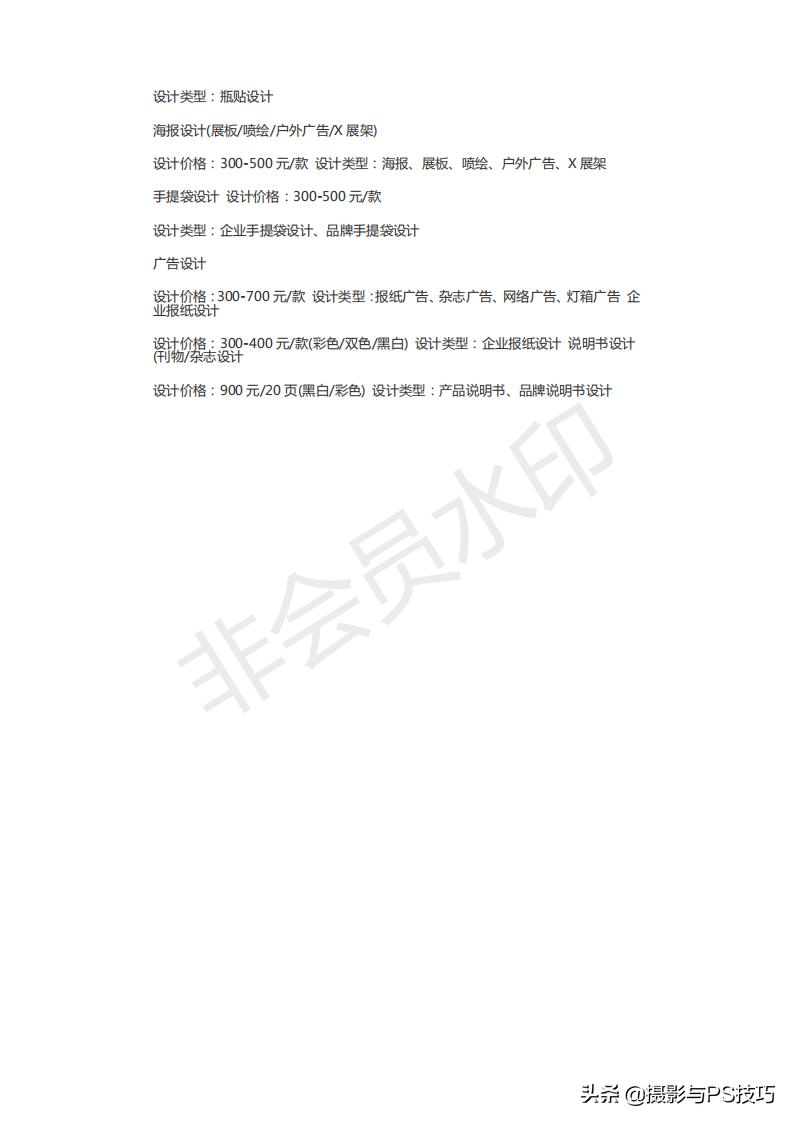 平面设计包月收费方案,中国平面设计收费参考标准