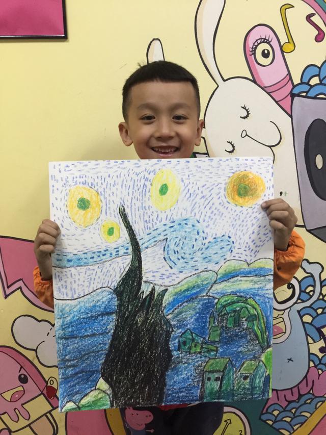 用油画棒画的星空画超级好看,用油画棒画星空不用星空粉