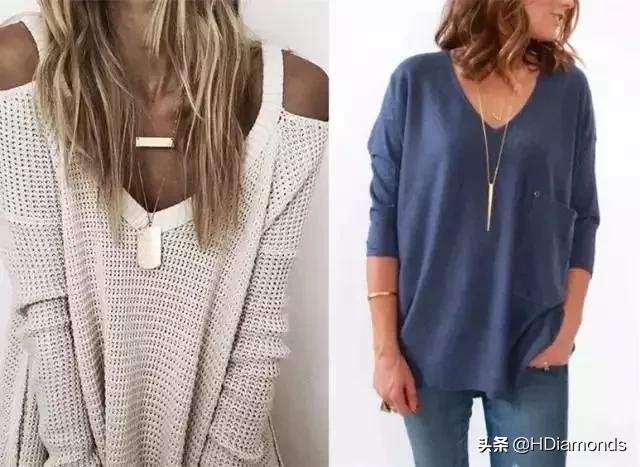 多种戴法的毛衣链,毛衣链戴多长好看