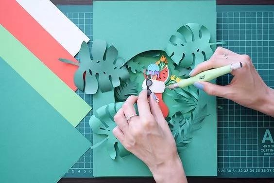 又好看又好玩的手工剪纸教程,剪纸手工教程复杂立体感强