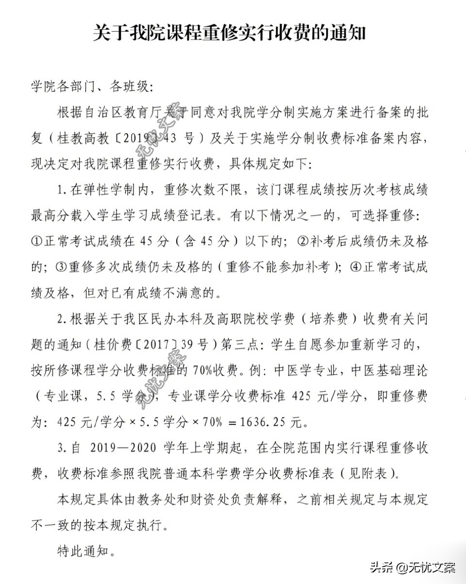 大学挂科重修一科多少钱,大学挂科补考多少有学分