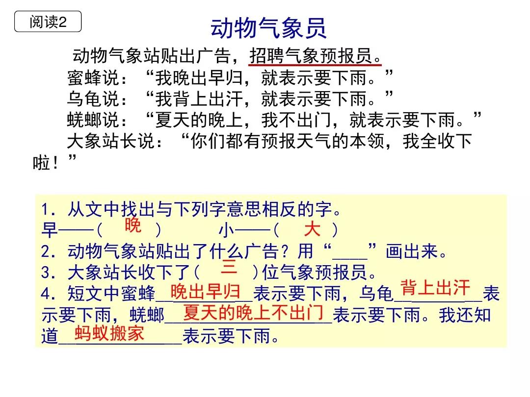 一年级下册14课要下雨了教材分析,部编版一年级下册14要下雨了教案