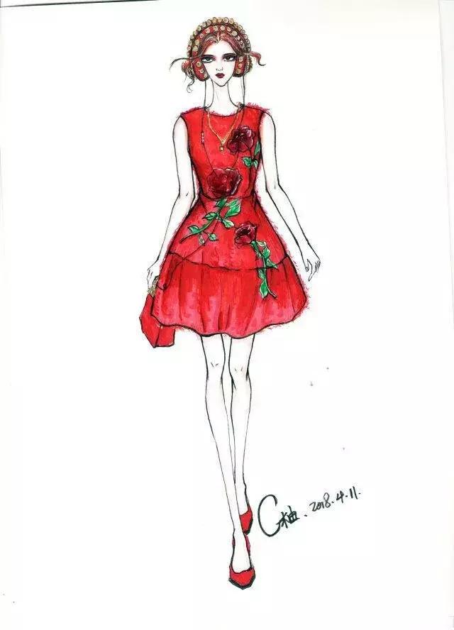 服装线稿模特矢量图,服装线稿图片大全女装