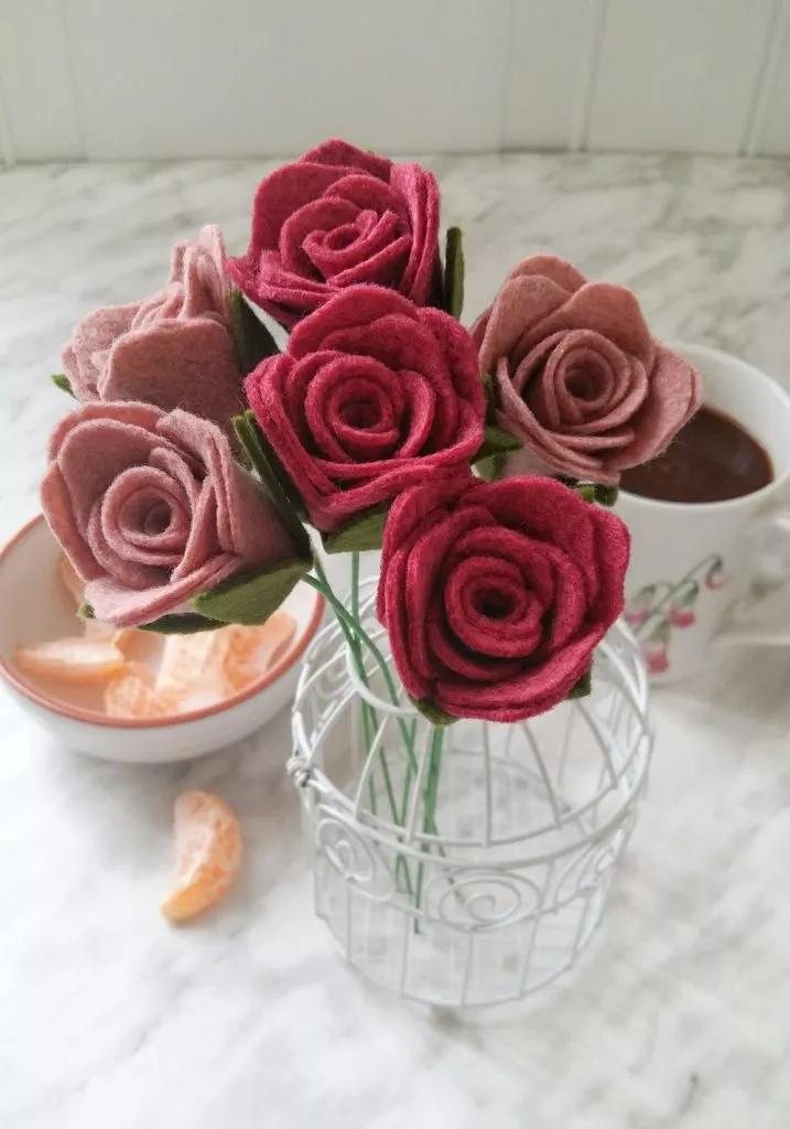 不织布仿真花束制作方法,不织布立体花制作教程清明节