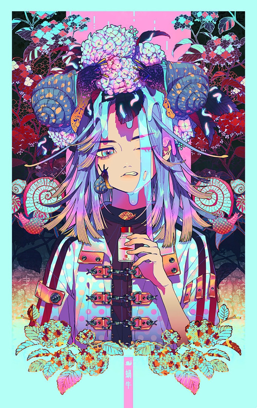 作品画面风格清新独特令人欣赏,作品欣赏唯美的构图与配色