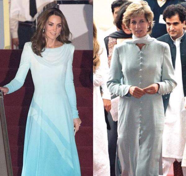 凯特王妃和梅根王妃衣品大比拼,梅根与凯特同穿蓝色