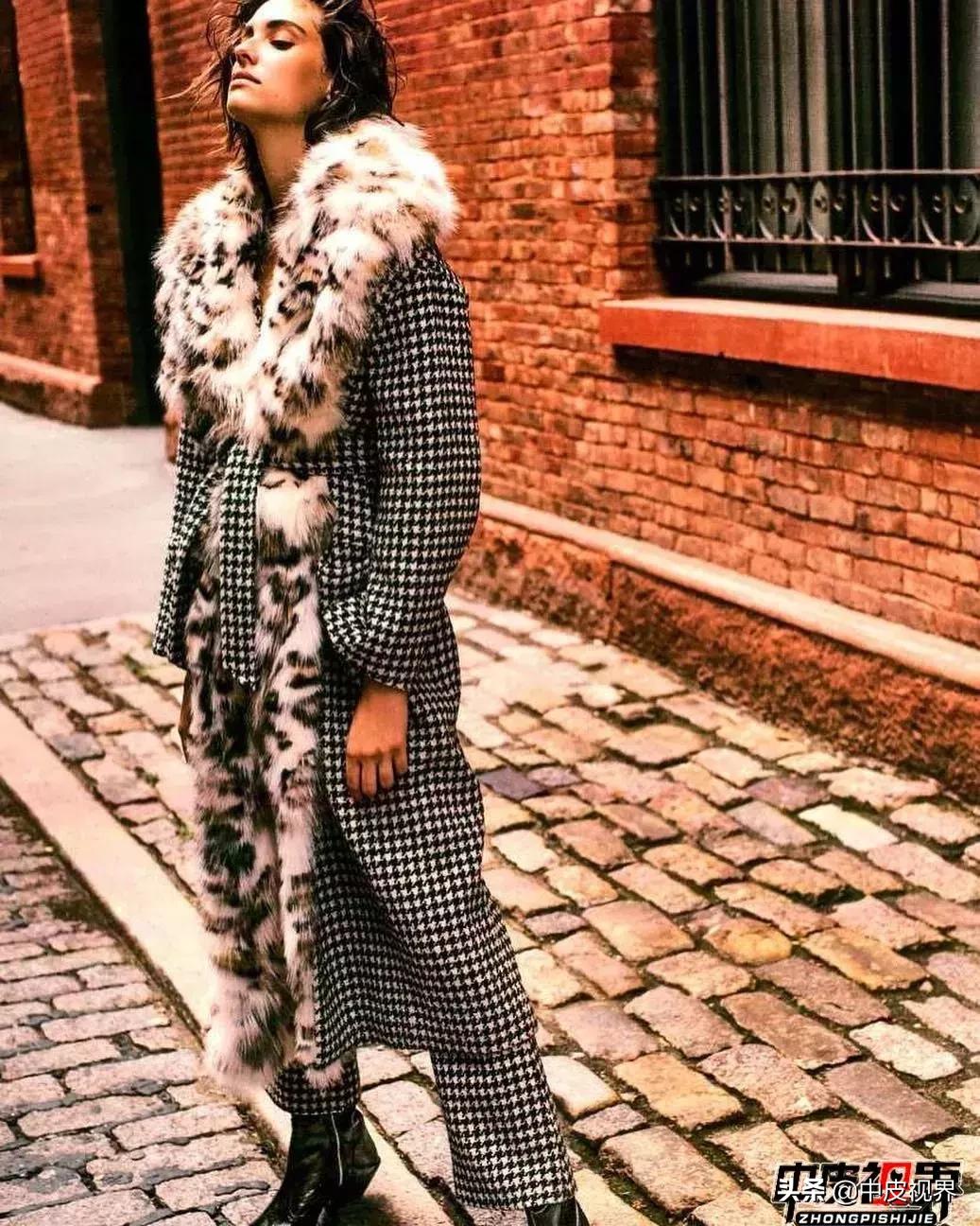 2023年流行趋势皮草,豹纹拼接皮草