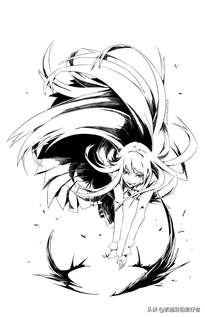 绘画素材|唯美二次元人物线稿，排线临摹练习