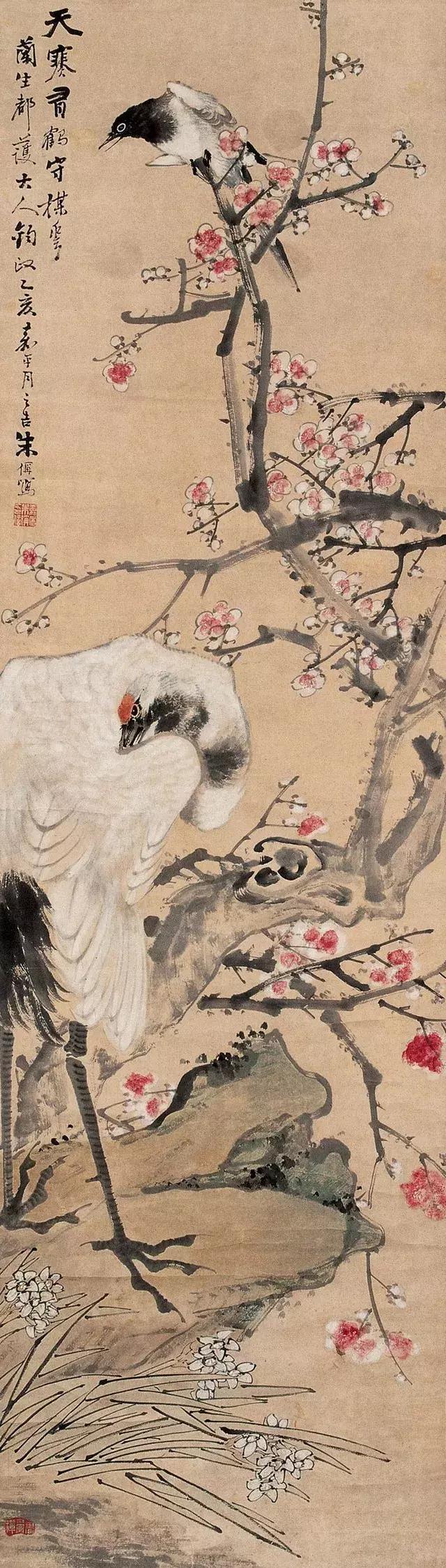 潘天寿100幅花鸟画欣赏,潘天寿花鸟画构图法