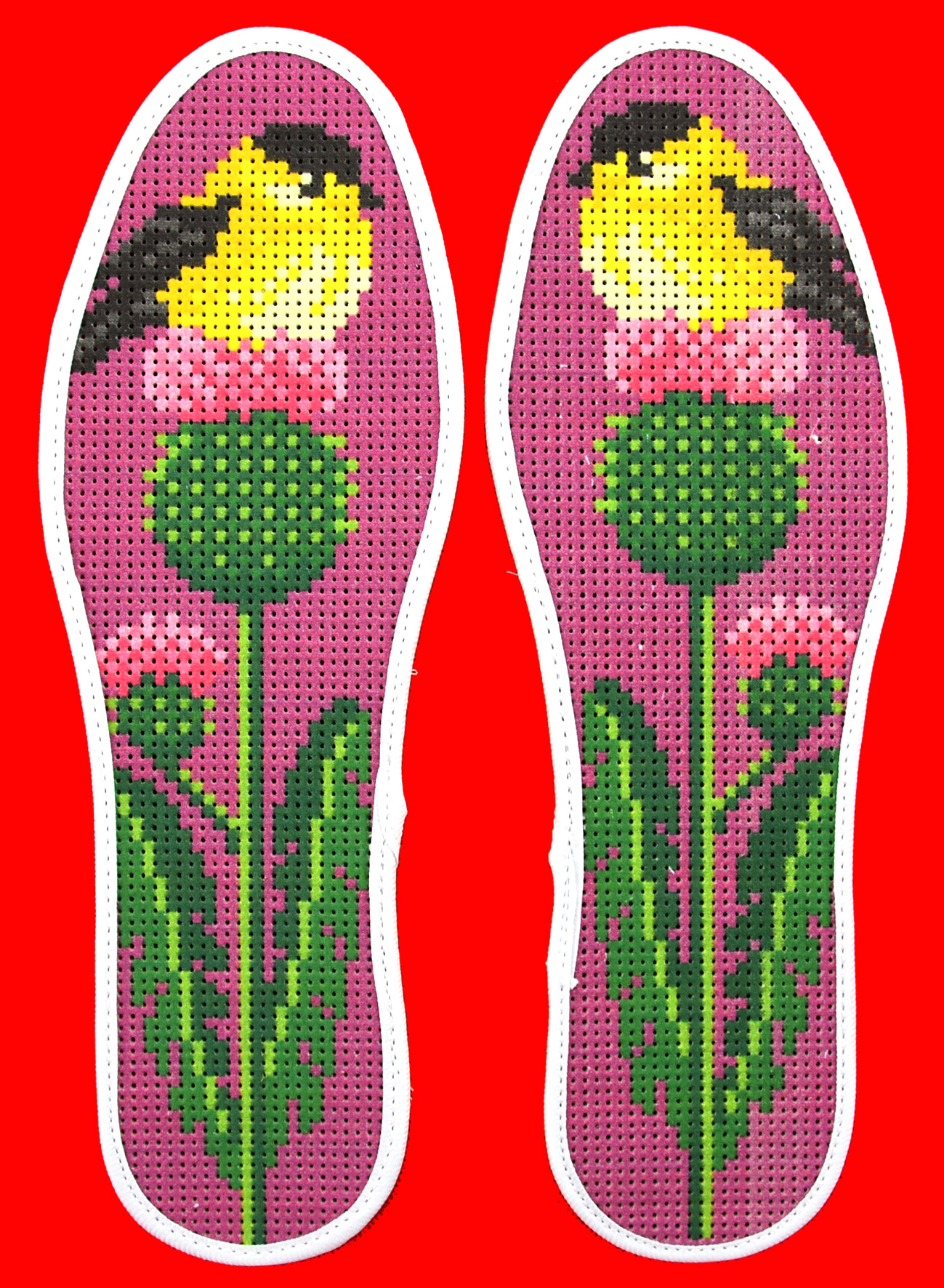 绣花鞋垫的图案寓意功能,鞋垫绣花花样图梅花