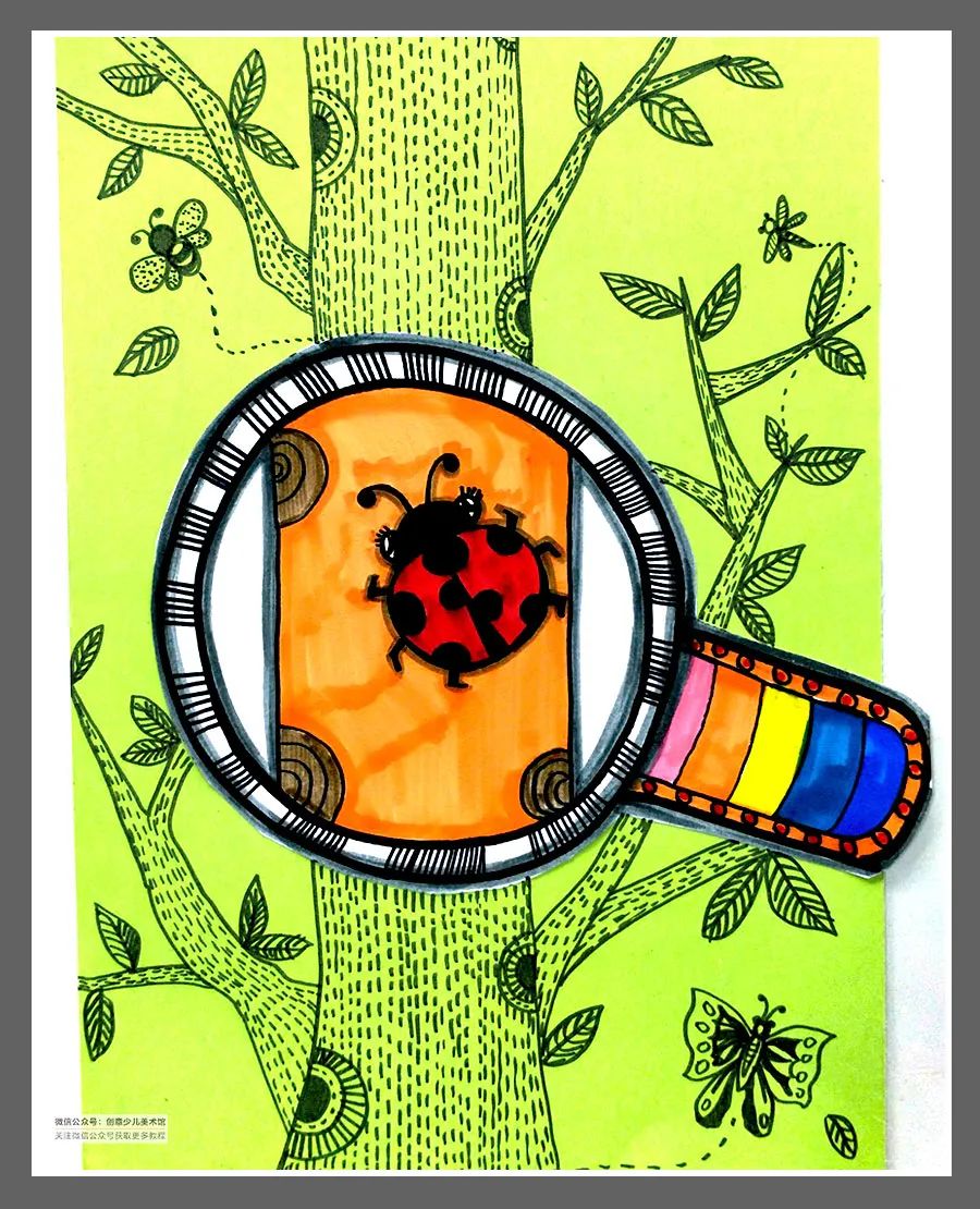 绘画素材儿童画,色彩的渐变绘画作品儿童画