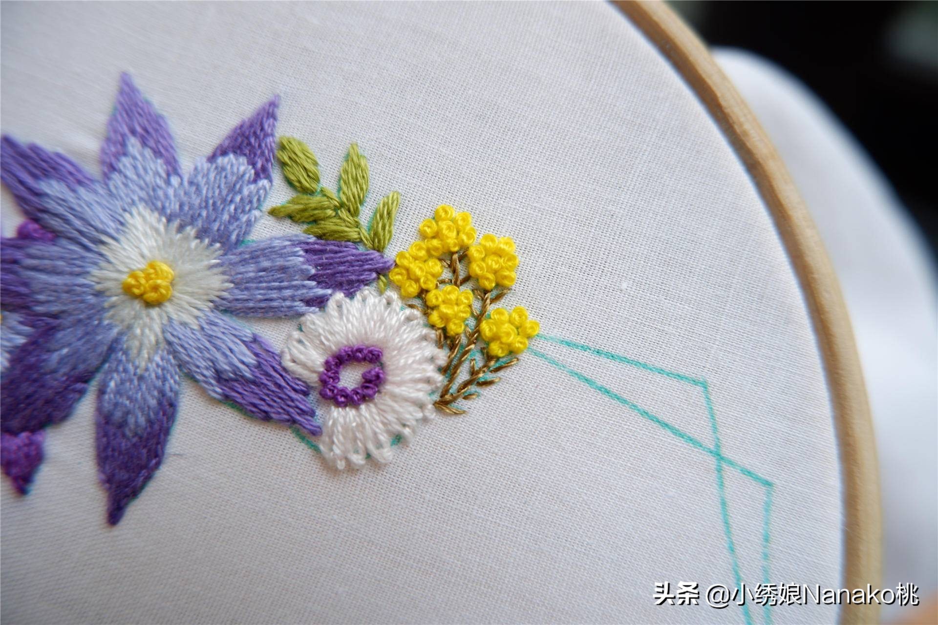 满园春刺绣教程,花环刺绣教程