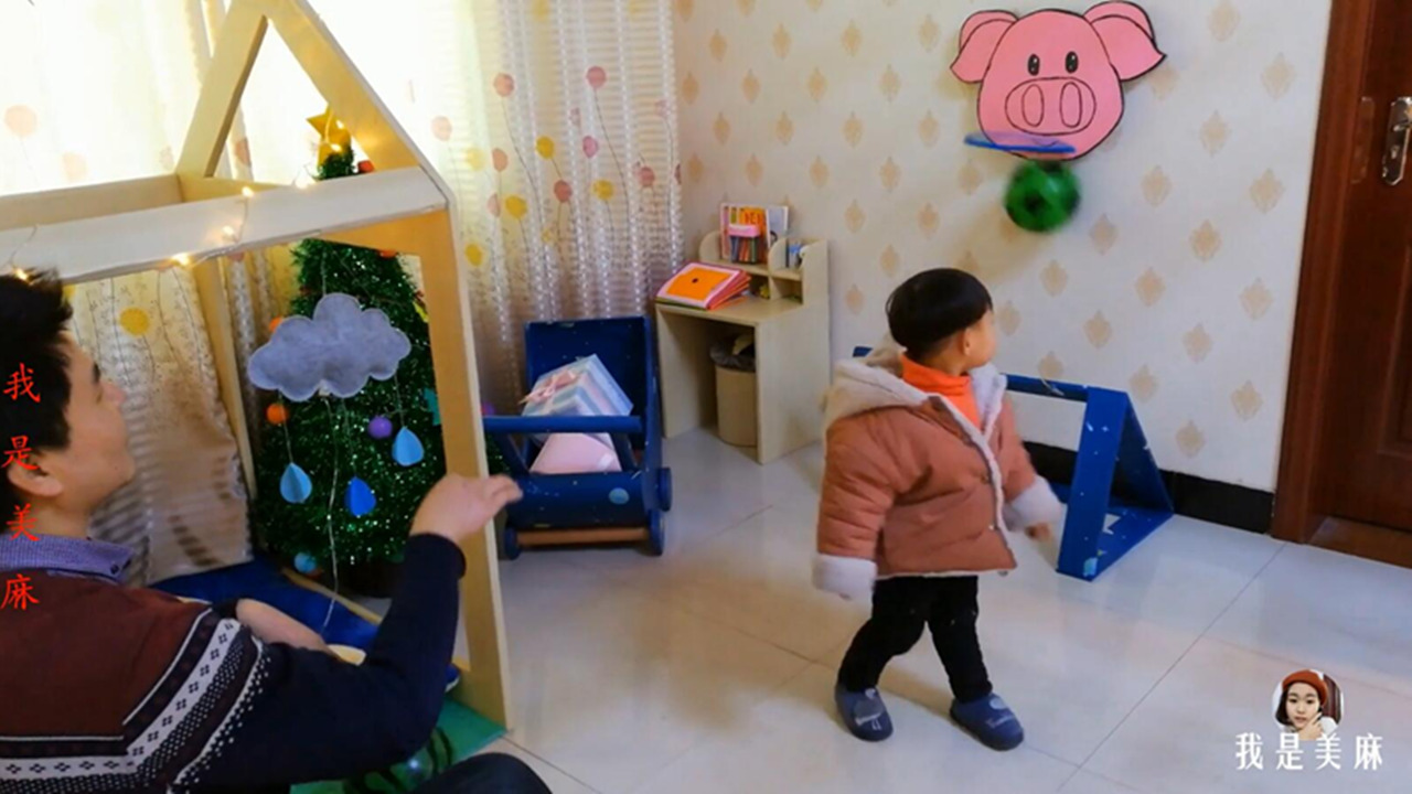 自制宝宝篮球架的制作过程,儿童纸板篮球架手工制作方法