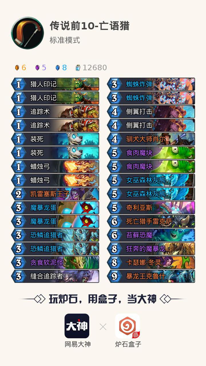 炉石传说新环境,炉石传说前十亡语猎攻略