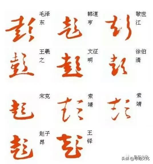 彭字的小篆体,彭字的创意姓氏