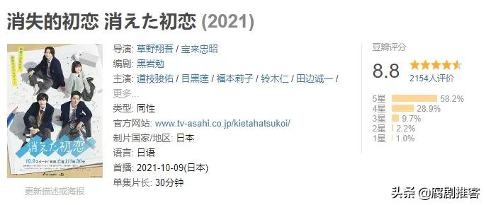 今年最好的日本纯爱剧,最新上映的高分日本剧