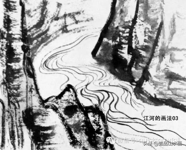 曾刚山水画视频水的画法,山水画教程水粉画