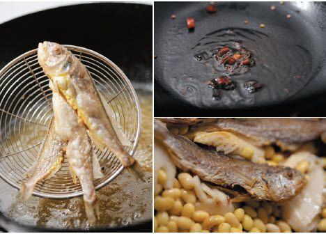 黄豆酸笋小鱼,黄豆酸笋鱼块