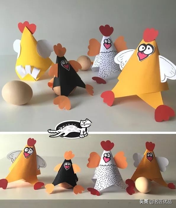 儿童创意立体手工母鸡,幼儿园手工制作小鸡简单又漂亮