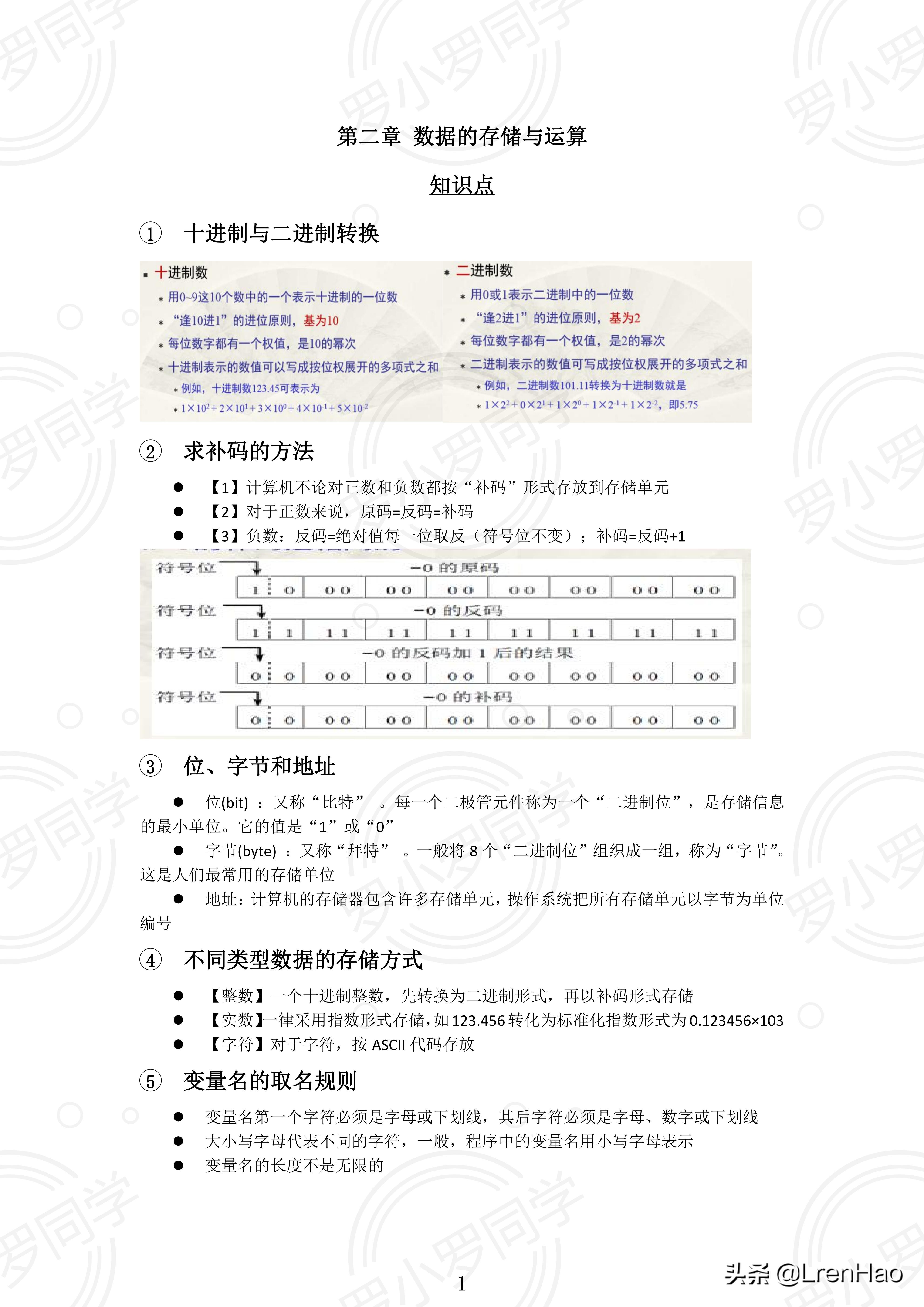 C语言复习资料,c语言复习及重要知识点