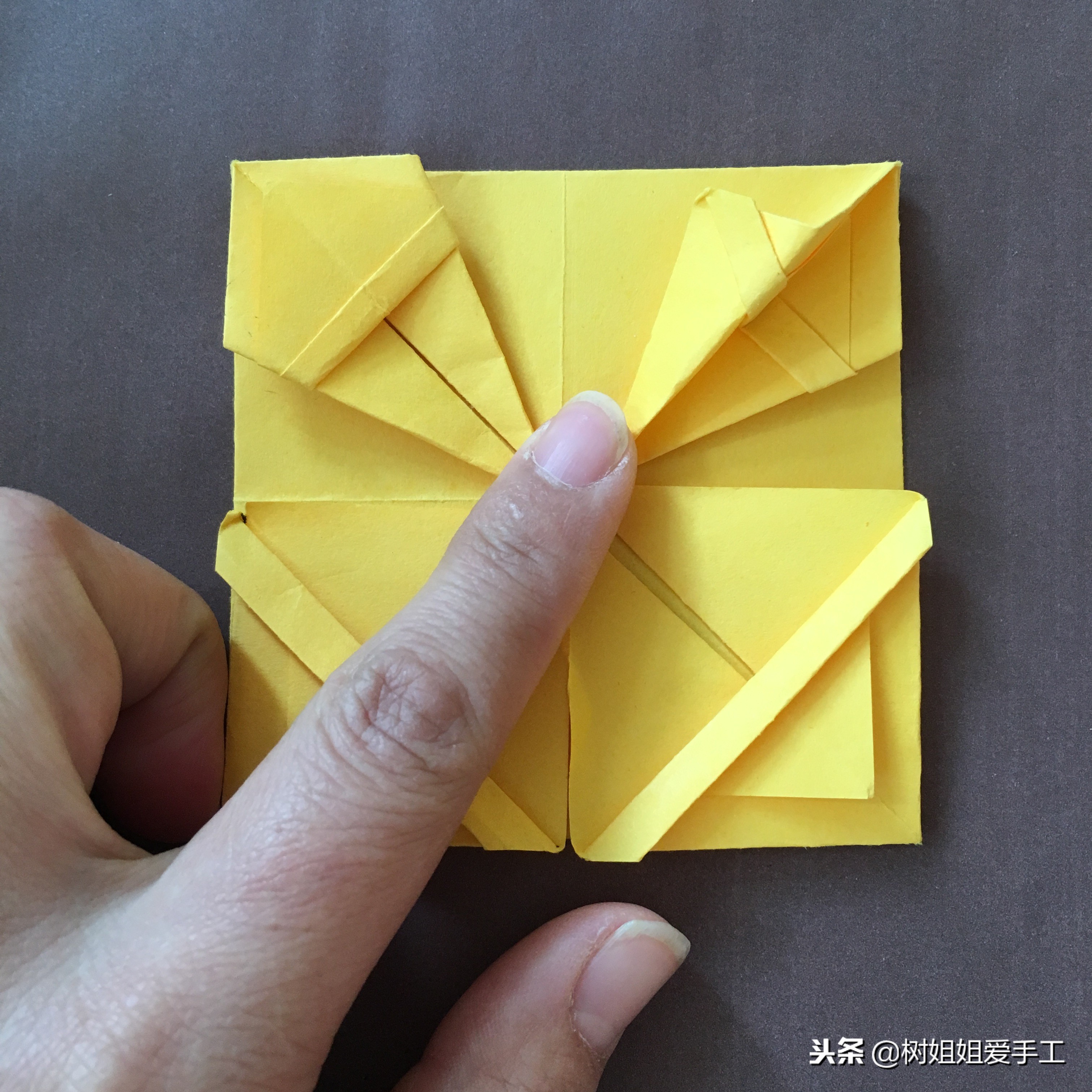 八角花篮手工制作折纸,八角小花篮折法