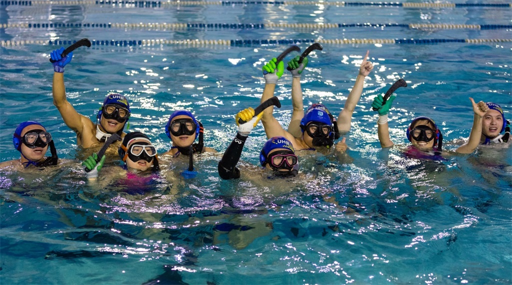 水下曲棍球憋气,水下曲棍球