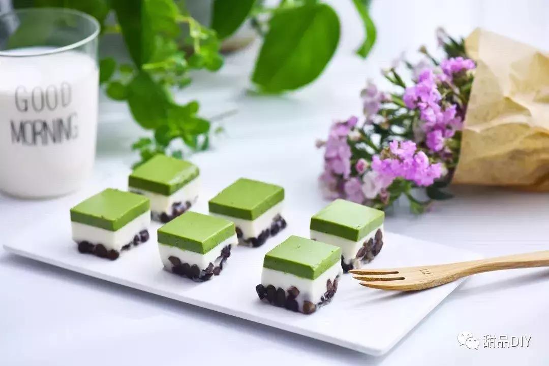 手作抹茶小方,甜品教程网红抹茶