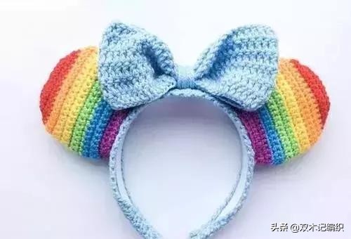 蝴蝶结的钩法教程全过程,金边蝴蝶结钩针详细教程图解