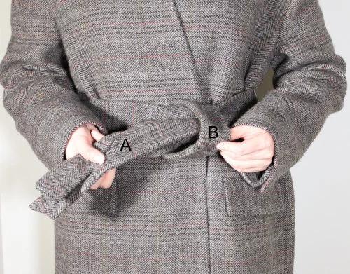 大衣腰带怎么系简单又好看,大衣短腰带系法简单又好看的系法