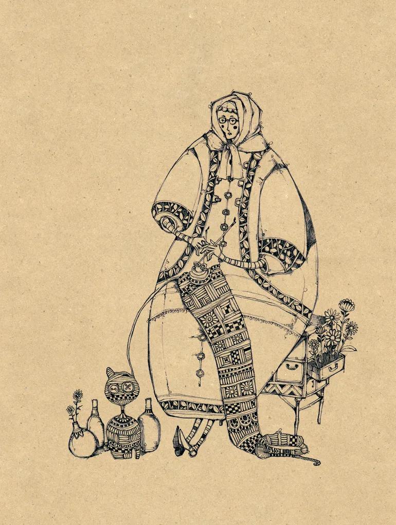 实用的针管笔手绘黑白自创画教程,针管笔绘画完整版