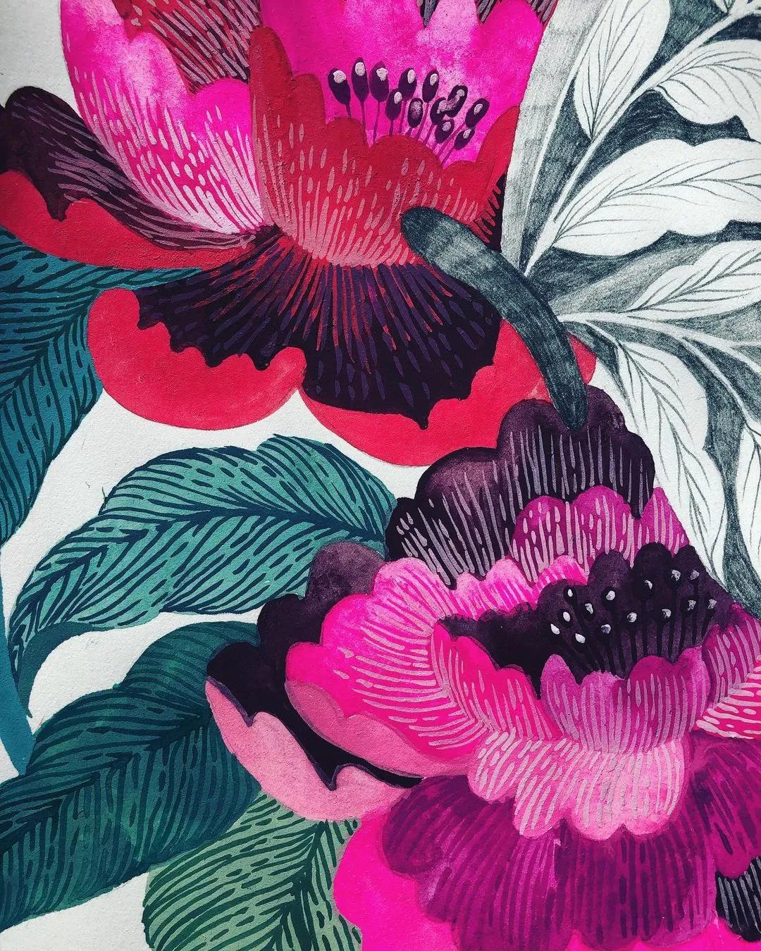 水彩渲染画建筑效果图,水彩平涂画