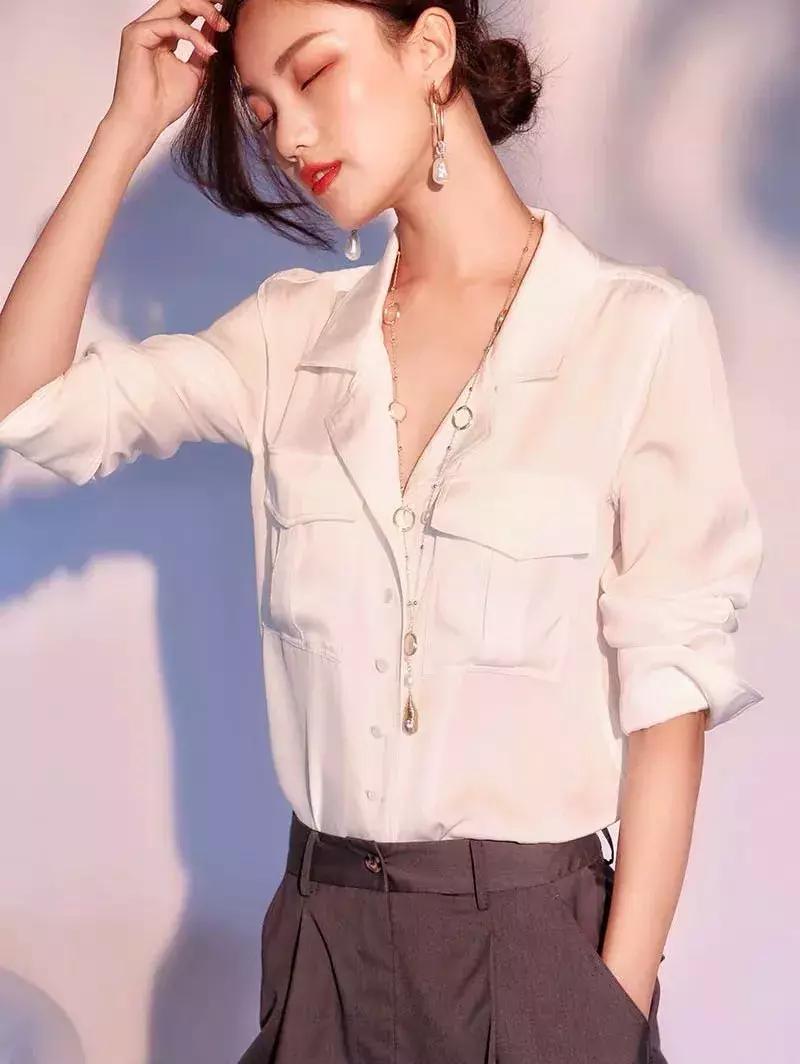 春季新款时尚百搭大码衬衫,爆款秋冬时尚衬衫第二件免费