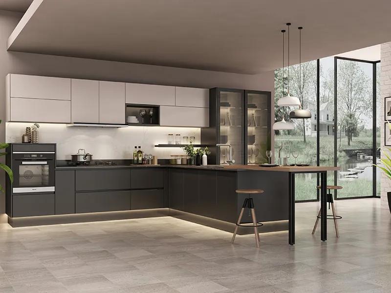 3平卫生间墙砖和地砖怎么配色,深灰色地砖白色墙砖橱柜如何配色