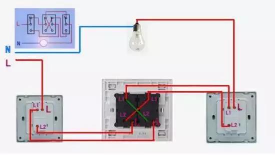 单开双控与三开单控怎样连接,三开双控如何接成三开单控