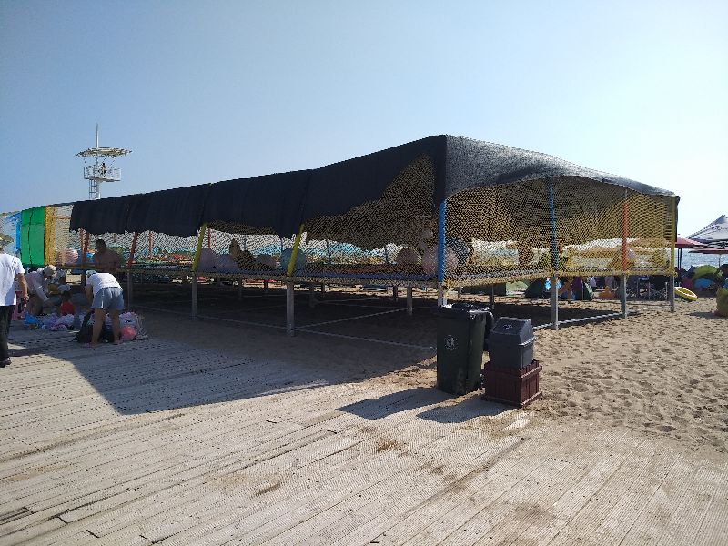 圣托里尼海边,盘锦金帛滩海滨浴场