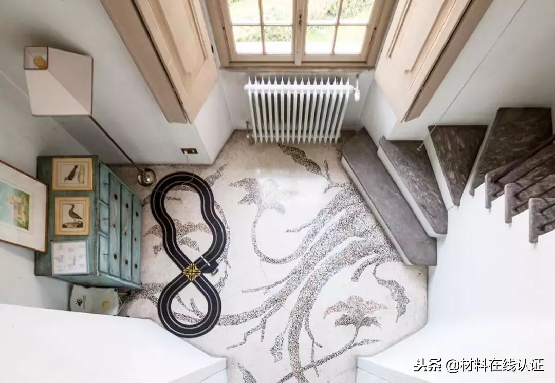 水磨石立体感,水磨石也能装出好效果