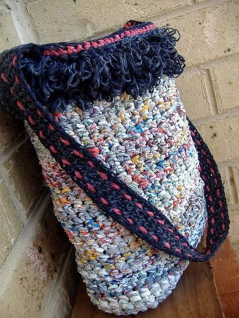 塑料袋手工编织视频,塑料袋编织篮子视频教程