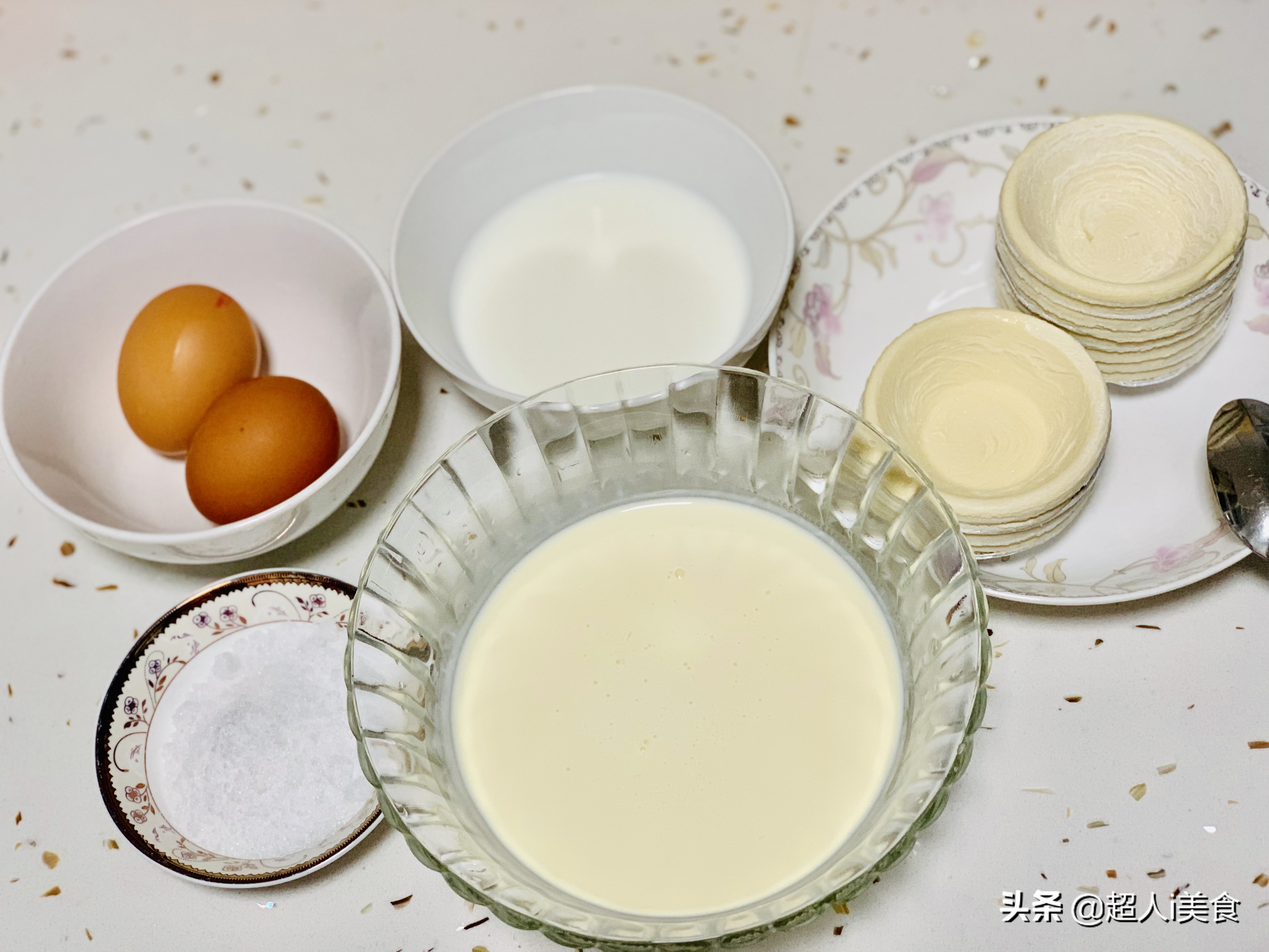 如何制作蛋挞液奶香浓郁,今日份蛋挞九宫格