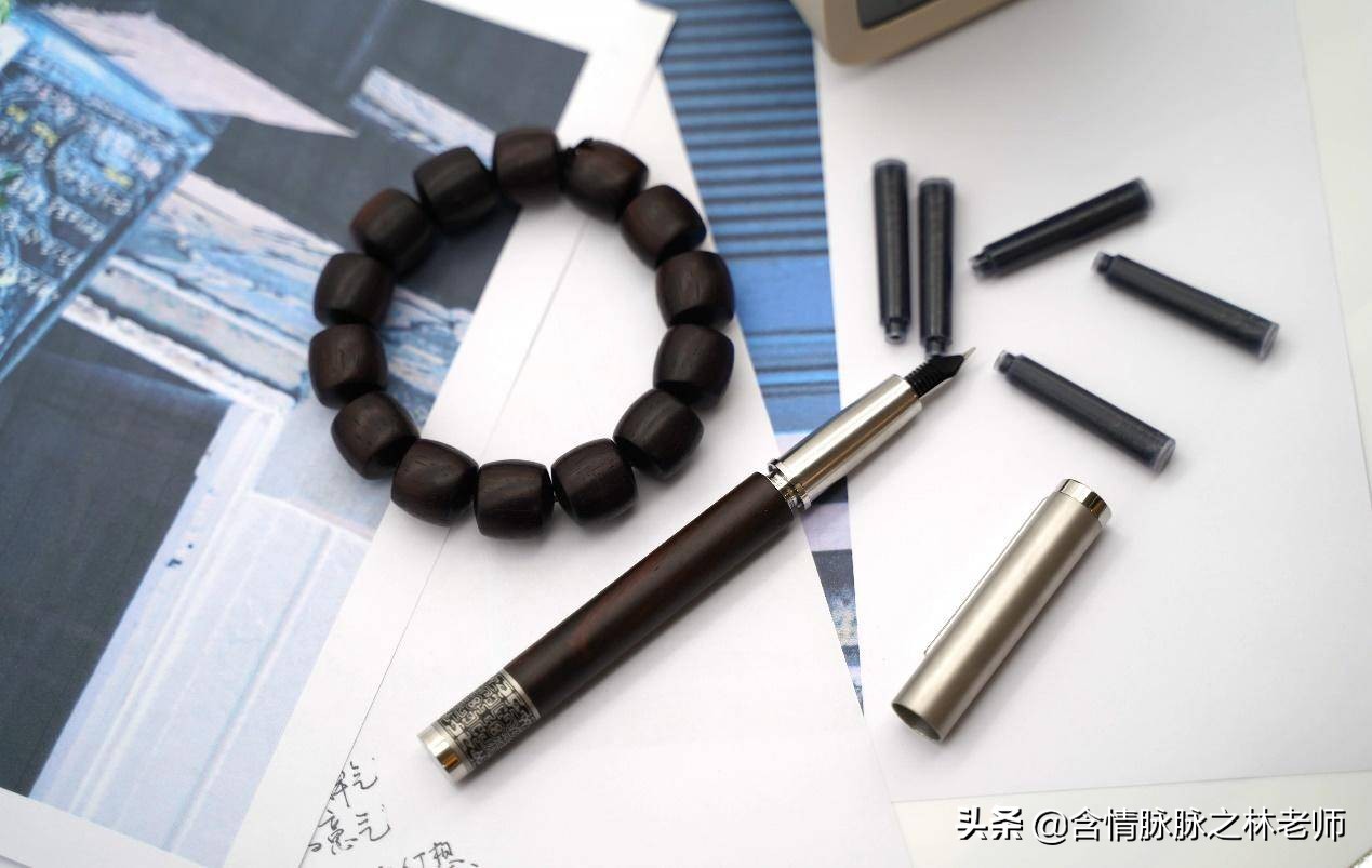 实木和现代的结合,笔下文创转轮钢笔体验