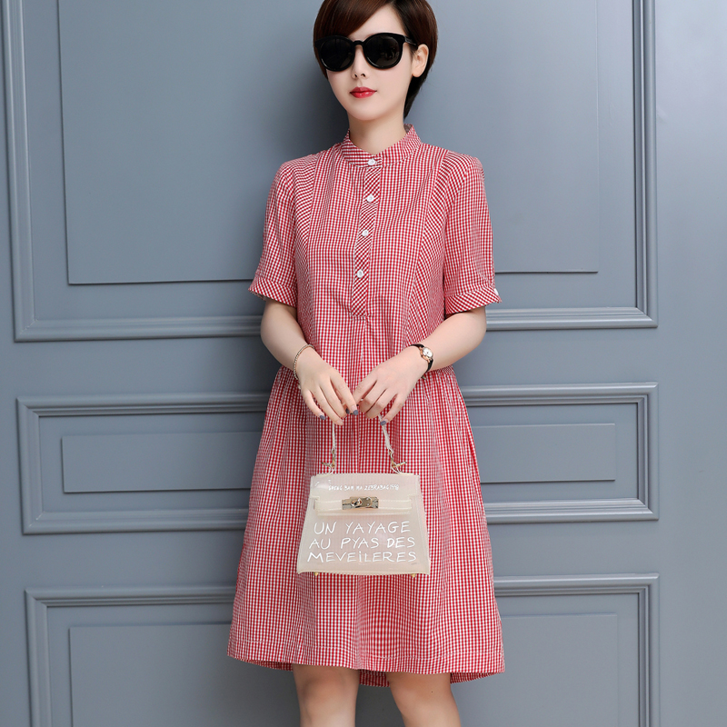 大码胖mm显瘦百搭连衣裙,显瘦遮肉120斤到220斤连衣裙夏季