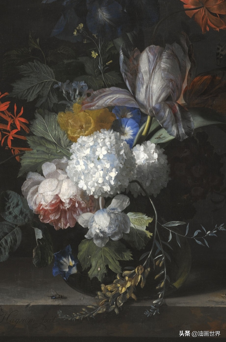 荷兰花卉画作品欣赏,当代国外巨幅花卉画家