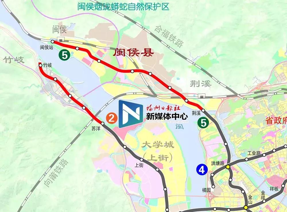 福州地铁五号线荆溪新城,福州地铁5号线闽侯段开通了吗