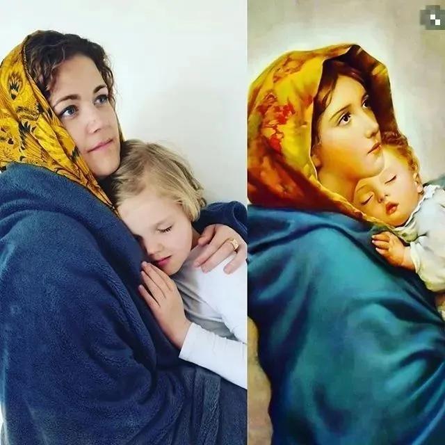 世界名画人物模仿搞笑,外国人恶搞画作