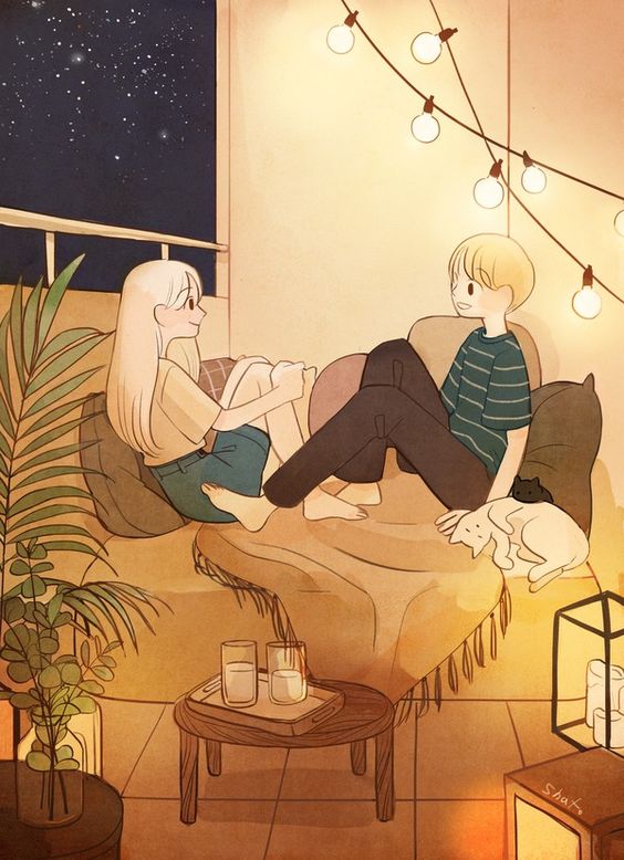 韩国插画师smana手绘可爱女生,韩国插画师人物手绘