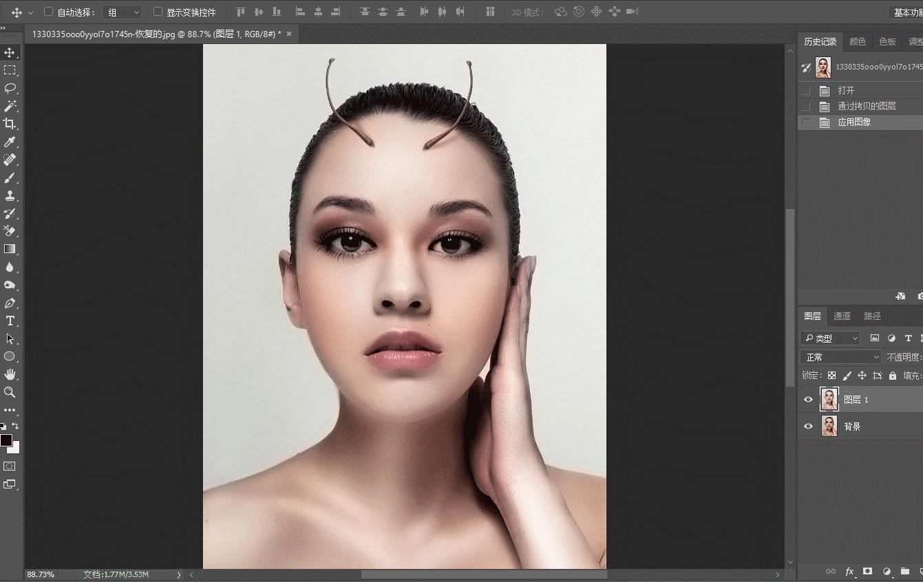 照片发黄ps怎么美白皮肤,ps教程人像美白