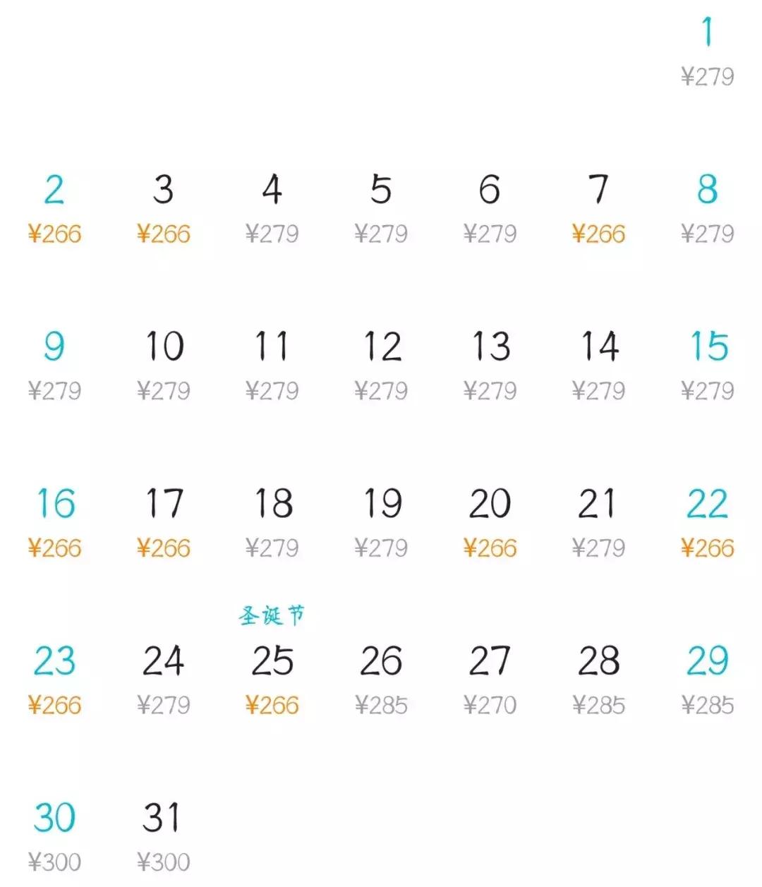 12月份白菜价格,昆明去各地的特价机票有哪些