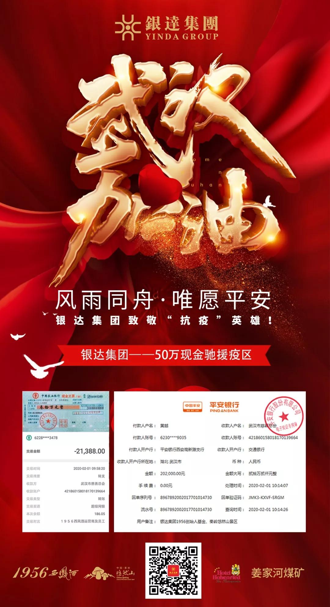 战“疫”必胜——陕西银达集团向疫区捐款52万3388元